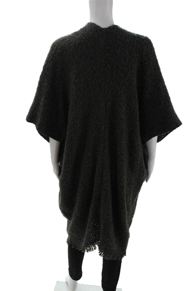Free People Unisex Bohemian Dark Gray Wool Acrylic Sweaters Size One Size