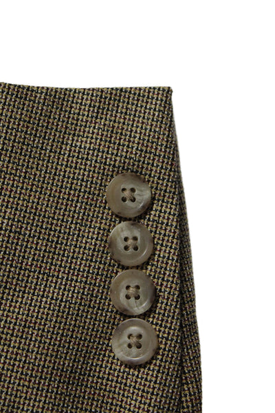 Hart Schaffner Marx Mens Classic Beige Check Suit Jacket Button Size 46