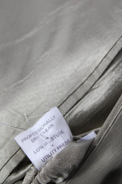 Hart Schaffner Marx Mens Classic Beige Check Suit Jacket Button Size 46
