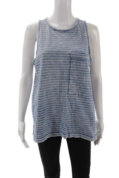 Rag & Bone Jean Womens Striped Jersey Tank 100% Cotton Sleeveless Size L