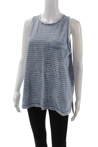 Rag & Bone Jean Womens Striped Jersey Tank 100% Cotton Sleeveless Size L