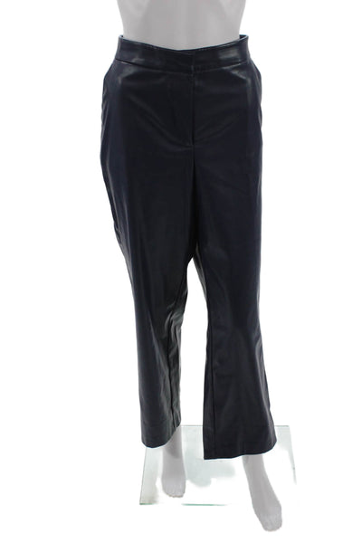 Alexia Admor Womens Cropped Dress Pants Dark Blue 100% Polyurethane Size 10
