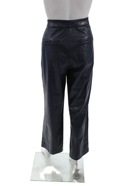 Alexia Admor Womens Cropped Dress Pants Dark Blue 100% Polyurethane Size 10
