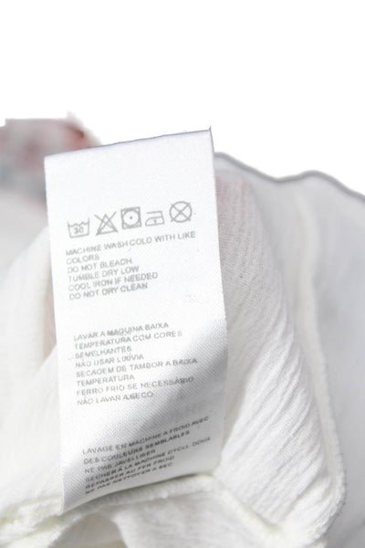 Christophe Sauvat Womens White Cotton V-Neck Long Sleeve Kaftan Dress Size M