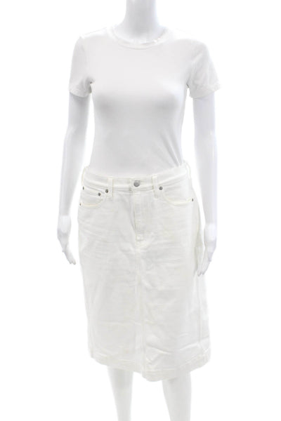 J Crew Womens White Straight Pencil Skirt Size 6