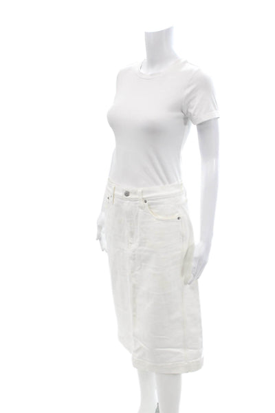 J Crew Womens White Straight Pencil Skirt Size 6
