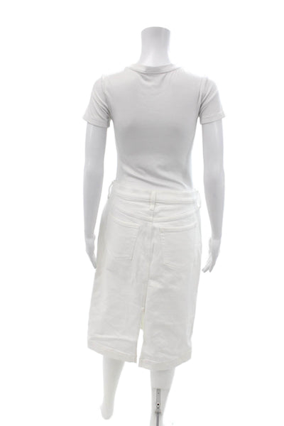 J Crew Womens White Straight Pencil Skirt Size 6