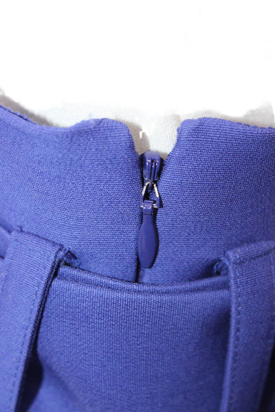 J Crew Women Straight Pencil Skirt Blue Wool Cashmere Size 2