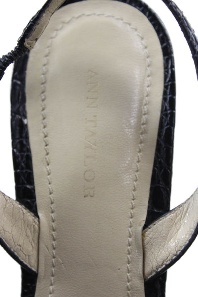 Ann Taylor Womens Closed Toe Slingback Heels Black Size 8