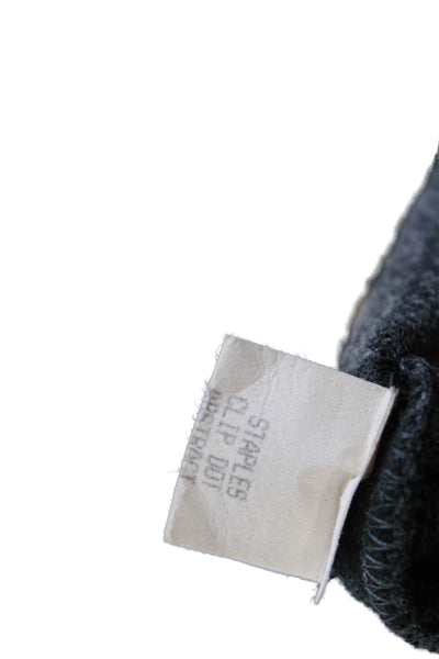 Staples Unisex Dark Gray Button Cardigan Wool Blend Grunge Size M