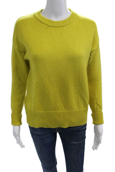 philosophy Womens Yellow Pullover Sweater Crew Neck Viscose Blend Size XS