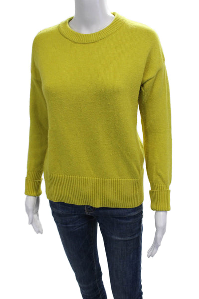 philosophy Womens Yellow Pullover Sweater Crew Neck Viscose Blend Size XS