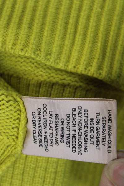 philosophy Womens Yellow Pullover Sweater Crew Neck Viscose Blend Size XS