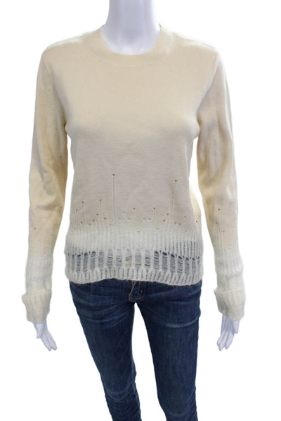 3.1 Phillip Lim Women Pullover Wool Sweater Beige Size S