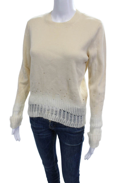 3.1 Phillip Lim Women Pullover Wool Sweater Beige Size S