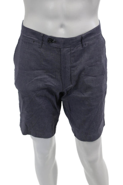 Ted Baker London Men Chino Shorts Dark Gray 97% Cotton 3% Elastane Size 34