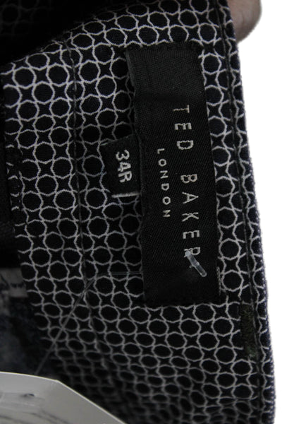 Ted Baker London Men Chino Shorts Dark Gray 97% Cotton 3% Elastane Size 34