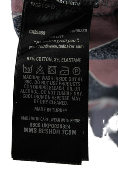 Ted Baker London Men Chino Shorts Dark Gray 97% Cotton 3% Elastane Size 34