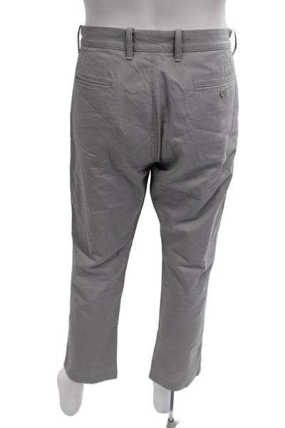J Crew Mens Cropped Chino Pants Gray Cotton Size 33