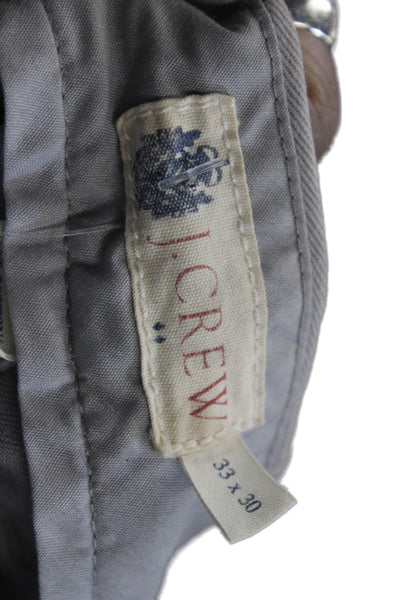 J Crew Mens Cropped Chino Pants Gray Cotton Size 33