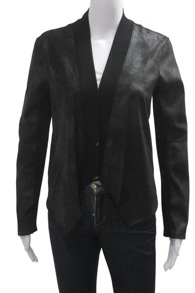 Velvet Womens Classic Black Blazer Long Sleeve Solid Size PP