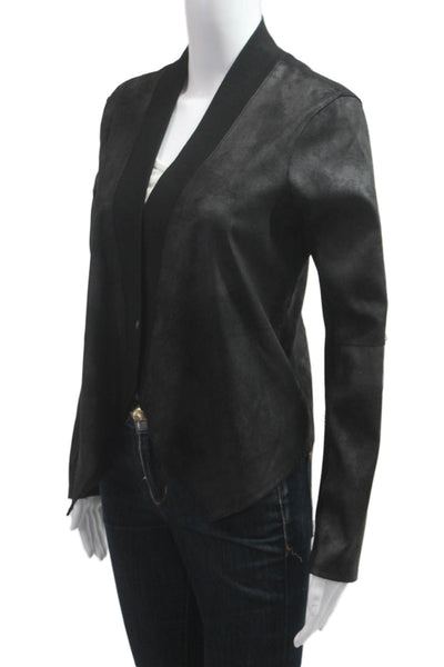 Velvet Womens Classic Black Blazer Long Sleeve Solid Size PP