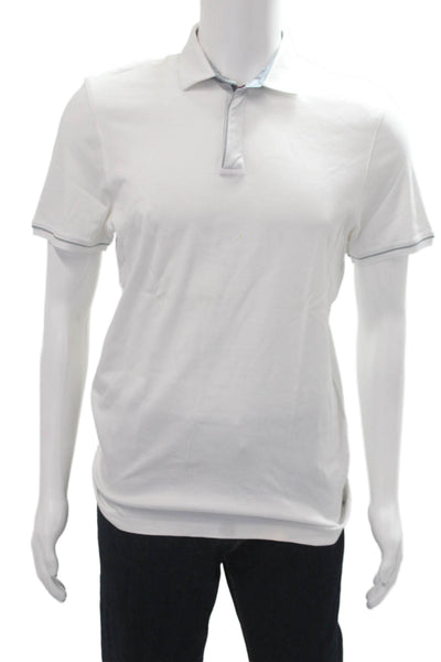 Ted Baker Mens Collared Cotton Polo Short Sleeve White Size 4