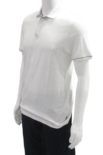 Ted Baker Mens Collared Cotton Polo Short Sleeve White Size 4
