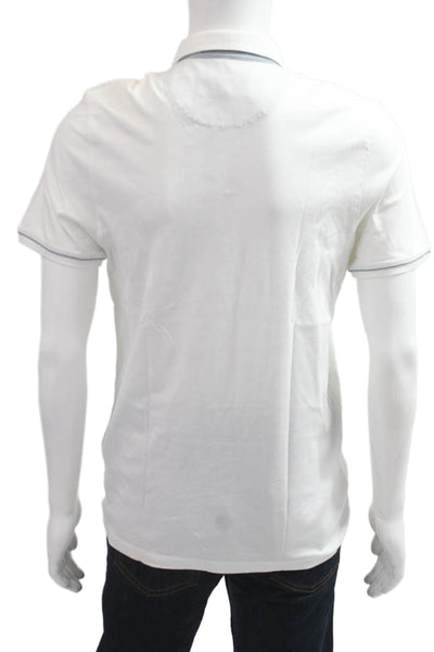 Ted Baker Mens Collared Cotton Polo Short Sleeve White Size 4