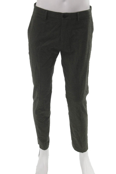 Theory Mens Chino Dress Pants Green 99% Cotton Button Size 32