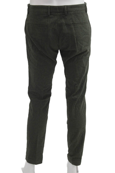 Theory Mens Chino Dress Pants Green 99% Cotton Button Size 32