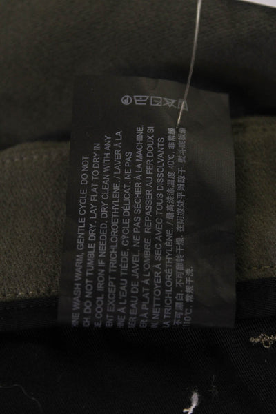 Theory Mens Chinos Green Cotton Stretch Button Fly Size 32
