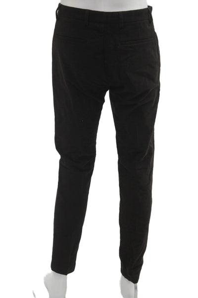 Theory Mens Dress Pants Black Cotton Stretch Button Size 32