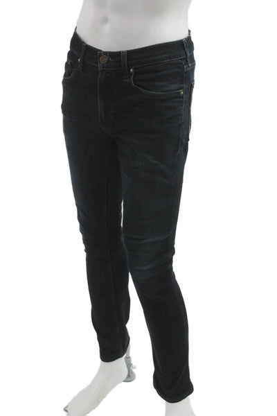 Paige Black Label Mens Skinny Dark Blue Jeans Button Fly Size 31