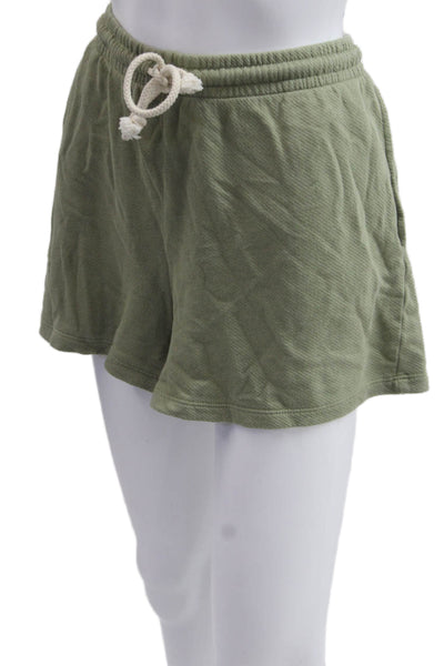 Universal Thread Womens V Neck Sweatshirt Shorts Set Green Size Medium/Large