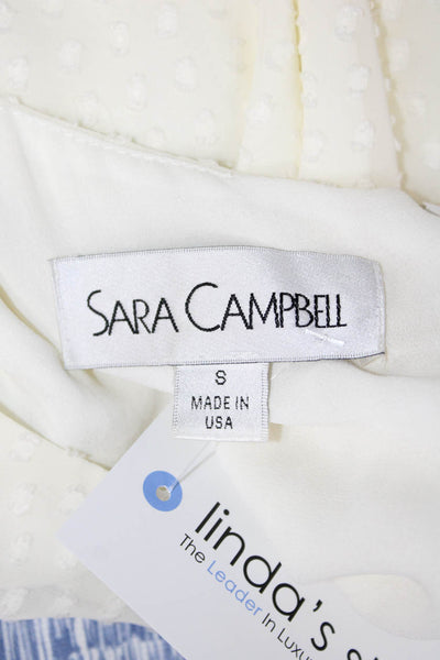 Sara Campbell Womens Sleeveless Polka Dot Round Neck Polyester Blouse Size 8