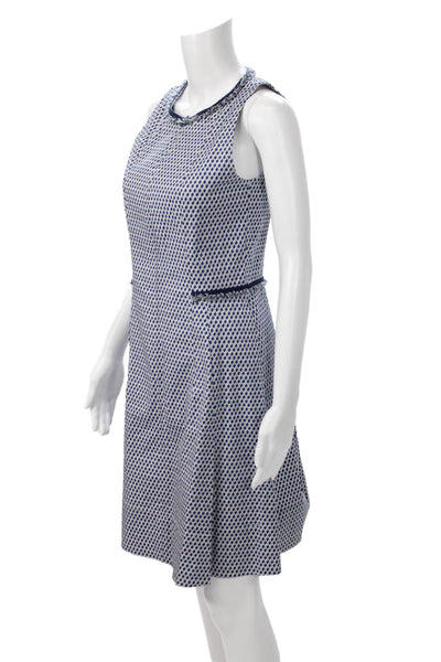 Sara Campbell Women A-Line Tank Dress Blue Argyle 97% Cotton Size 2
