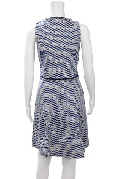 Sara Campbell Women A-Line Tank Dress Blue Argyle 97% Cotton Size 2
