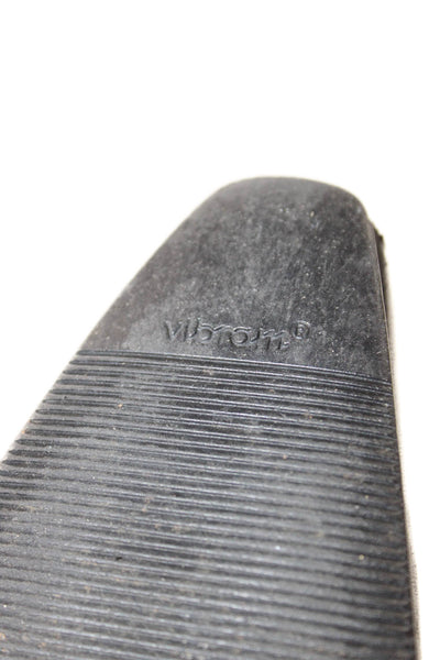 Stuart Weitzman Womens Leather Zippered High Heeled Ankle Boots Black Size 9