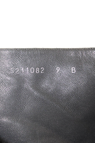 Stuart Weitzman Womens Leather Zippered High Heeled Ankle Boots Black Size 9