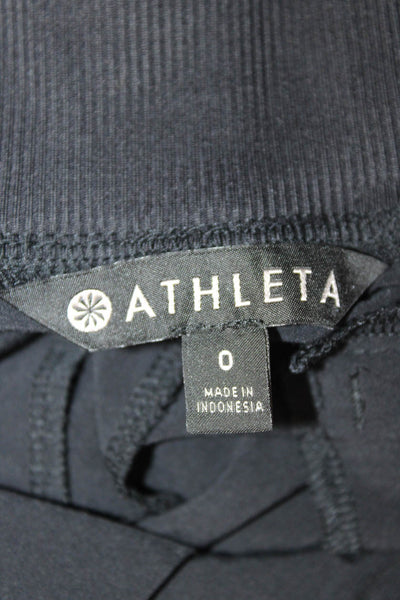 Athleta Women Ankle Cropped Black Pants Size 0