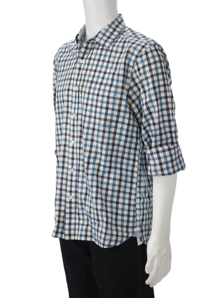 Bonobos Mens Button-Down Check Cotton Dress Shirt Long Sleeve Size L