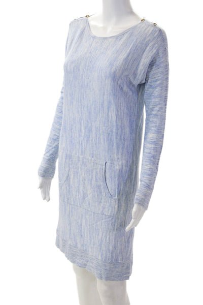 Lilly Pulitzer Womens Sweater Dress Light Blue Striped Long Sleeve Size XS
