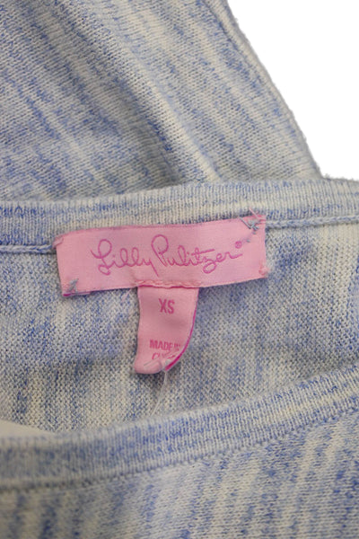Lilly Pulitzer Womens Sweater Dress Light Blue Striped Long Sleeve Size XS