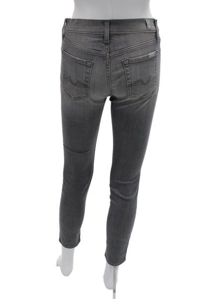 7 For All Mankind Womens Gray Ankle Jeans Size 26