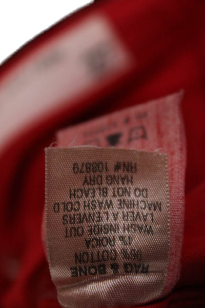 Rag & Bone Jean Women Ankle Cropped Red Mid Rise Jeans Size 27