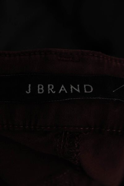 J Brand Womens Ankle Cropped Jeggings Brown Mid Rise Size 26