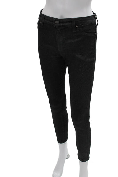 AG Adriano Goldschmied Womens Skinny Ankle Jeans Black Size 27
