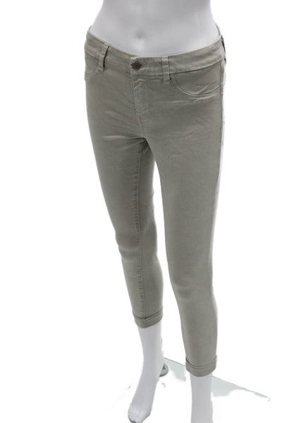 J Brand Women Ankle Cropped Pants Gray Mid Rise Size 26
