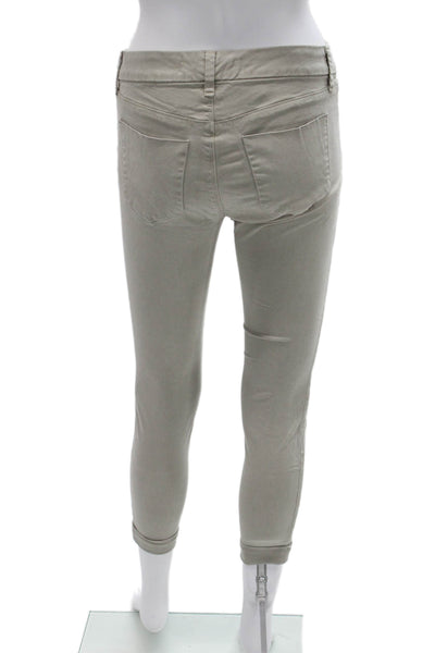 J Brand Women Ankle Cropped Pants Gray Mid Rise Size 26